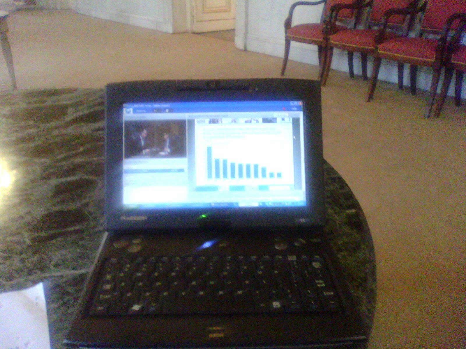 ICT progress: participating the webcast on European labour market perspectives during the symposium 